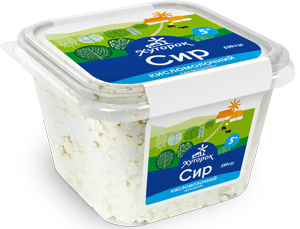 Сир кисломолочний «Домашній» 5%, Хуторок, 350г